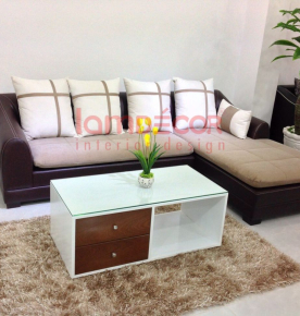 Bộ ghế Sofa vải bố góc L tối giản - A215