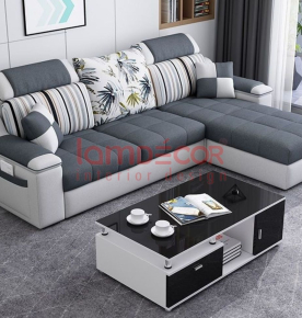 Bộ sofa góc L vải bố - Mã G30