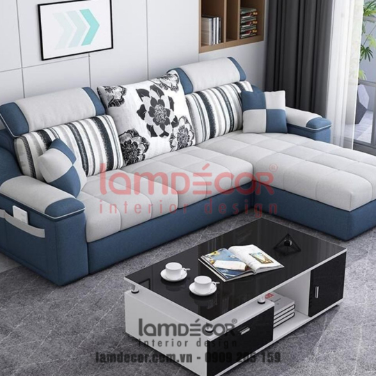 Bộ sofa góc L vải bố - Mã G30